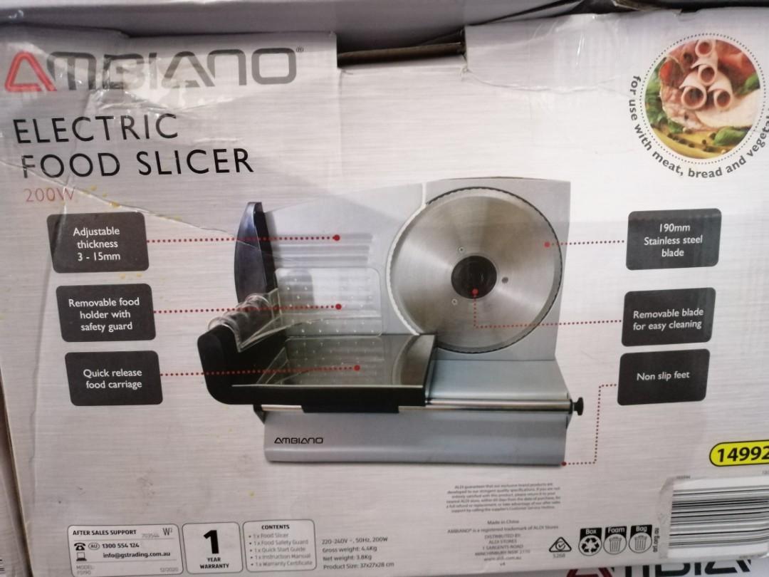 Ambiano Electric Food Slicer, TV & Home Appliances, Kitchen Appliances