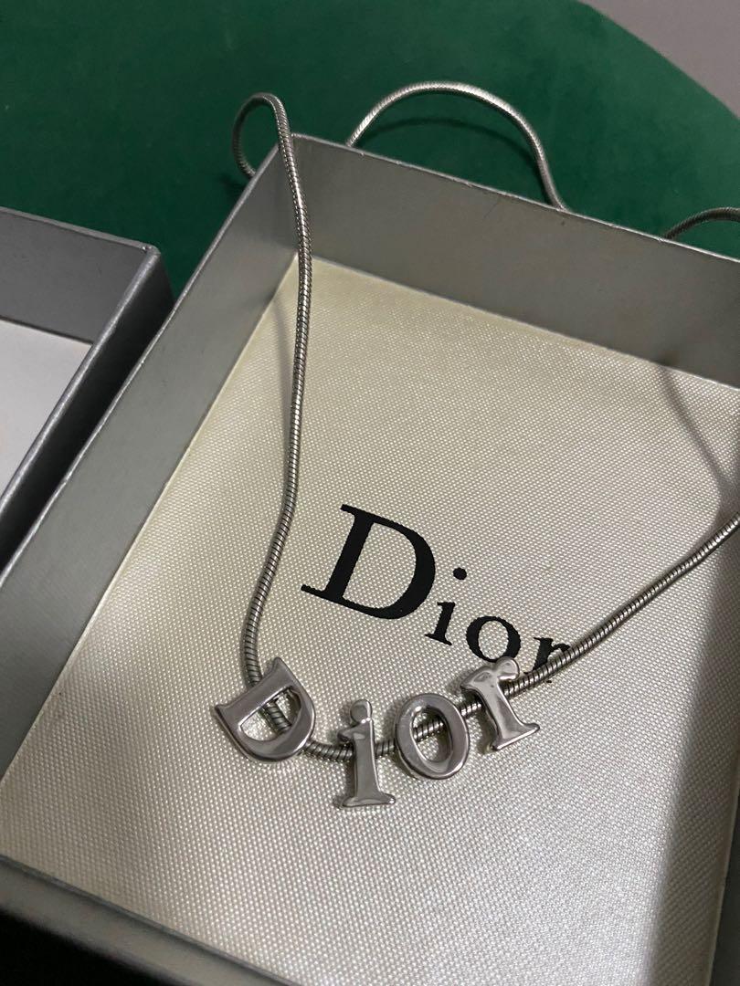 dior spell out chain