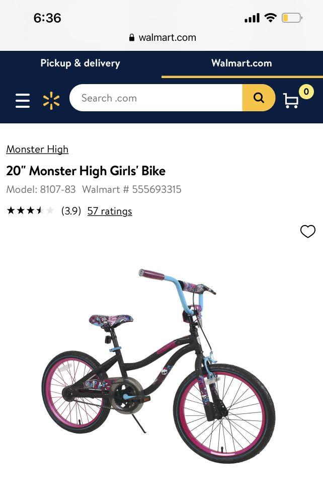 Monster high bike 20 sales inch