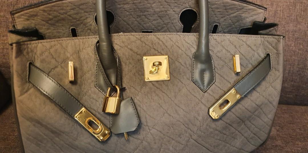 4085-Túi xách tay da voi-JRA Elephant skin birkin style handbag - KIWIKI  BOUTIQUE