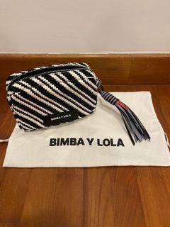 Bimba Y Lola 221BBNY1N.T1000 Nylon Black/Soft Pink Crossbody New