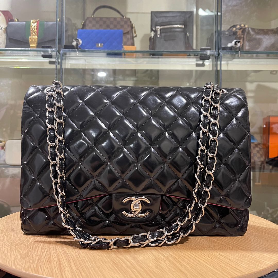 chanel patent maxi