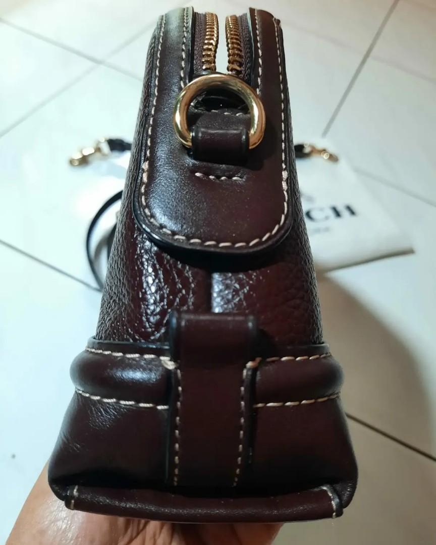 Coach Ivie Dome Crossbody Oxblood Fesyen Wanita Tas Dompet di