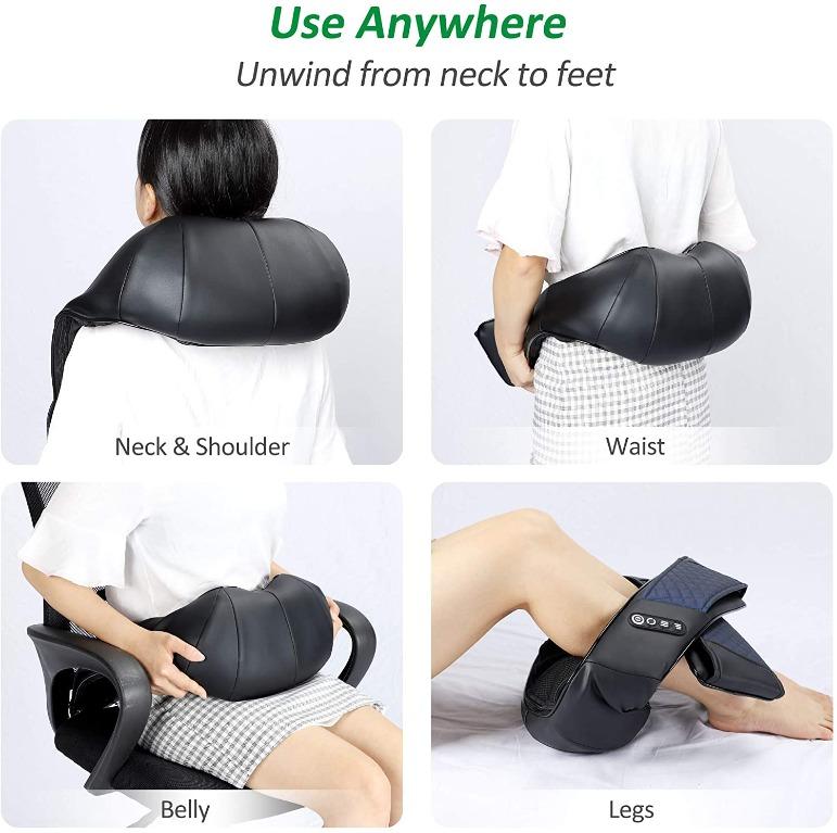 EAshuhe Neck and Shoulder Massager with Heat - Shiatsu Back Massage Pillow  with