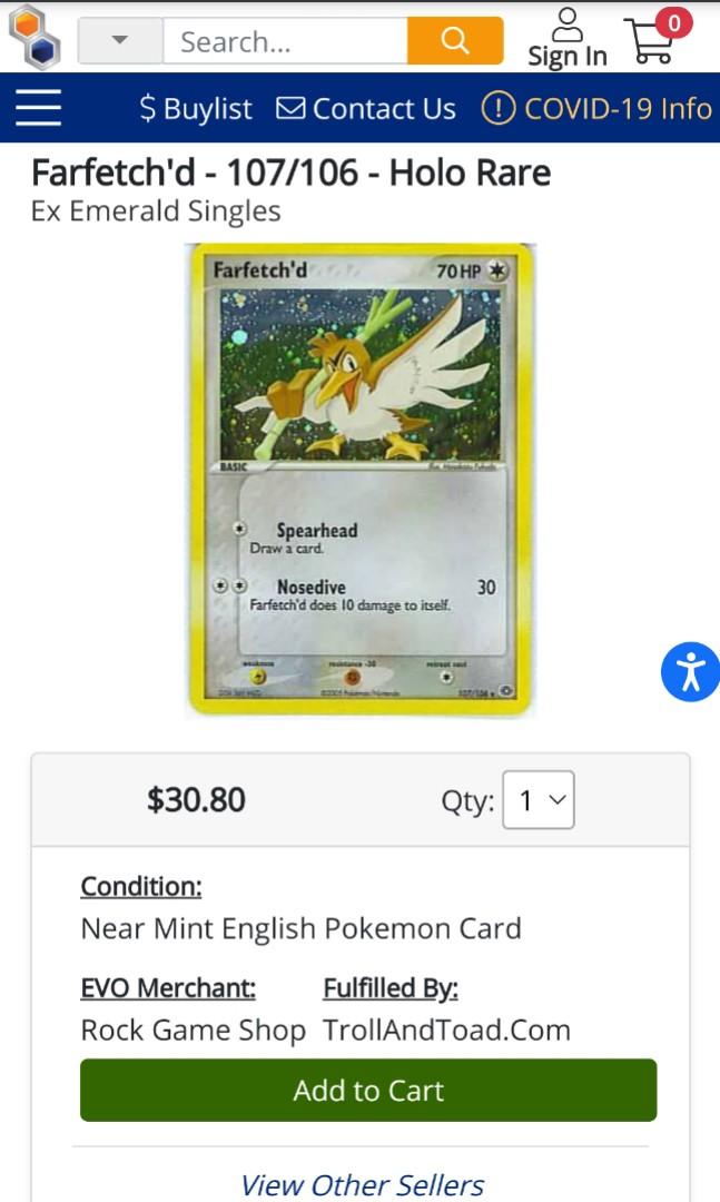 Farfetch'd - EX Emerald Pokémon card 107/106