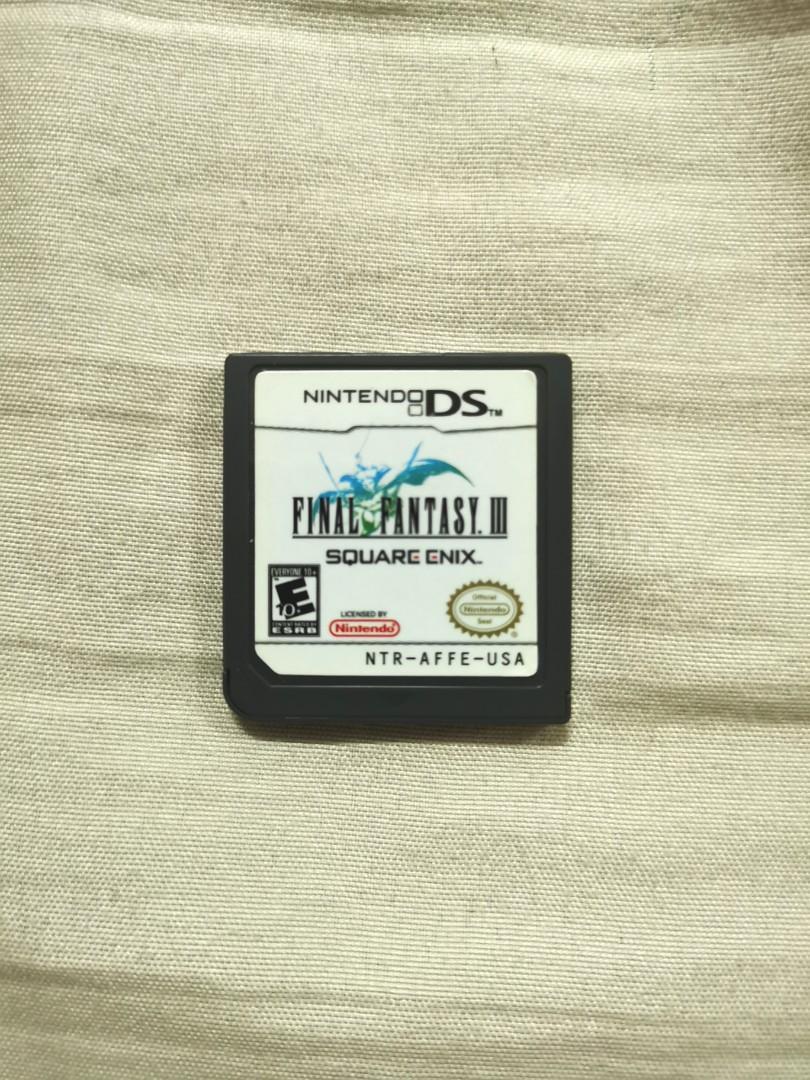 Final Fantasy III for Nintendo DS / 3DS Games (Category: Nintendo) located in Mandaluyong City. Submitted by chan.ningtatum (Listing ID 1108417173, Image 1). Description: Looking for: Dragon Quest 4/5/6/8, FF Tactics A2 Final Fantasy III (Cart Only) Note: All Games are Legit / Authentic Shipping via LBC, Grab or Lalamove available Meet ups: Megamall, Shangrila or Greenhills Area or other meet ups pagusapan na lang.