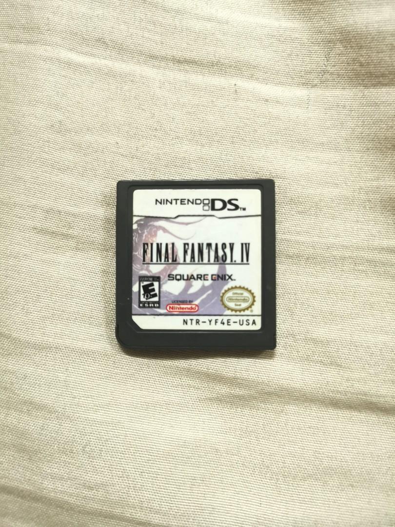Final Fantasy IV for Nintendo DS / 3DS Games (Category: Nintendo) located in Mandaluyong City. Submitted by chan.ningtatum (Listing ID 1108415311, Image 1). Description: Looking for: Dragon Quest 4/5/6/8, FF Tactics A2 Final Fantasy IV (Cart Only) Note: All Games are Legit / Authentic Shipping via LBC, Grab or Lalamove available Meet ups: Megamall, Shangrila or Greenhills Area or other meet ups pagusapan na lang.