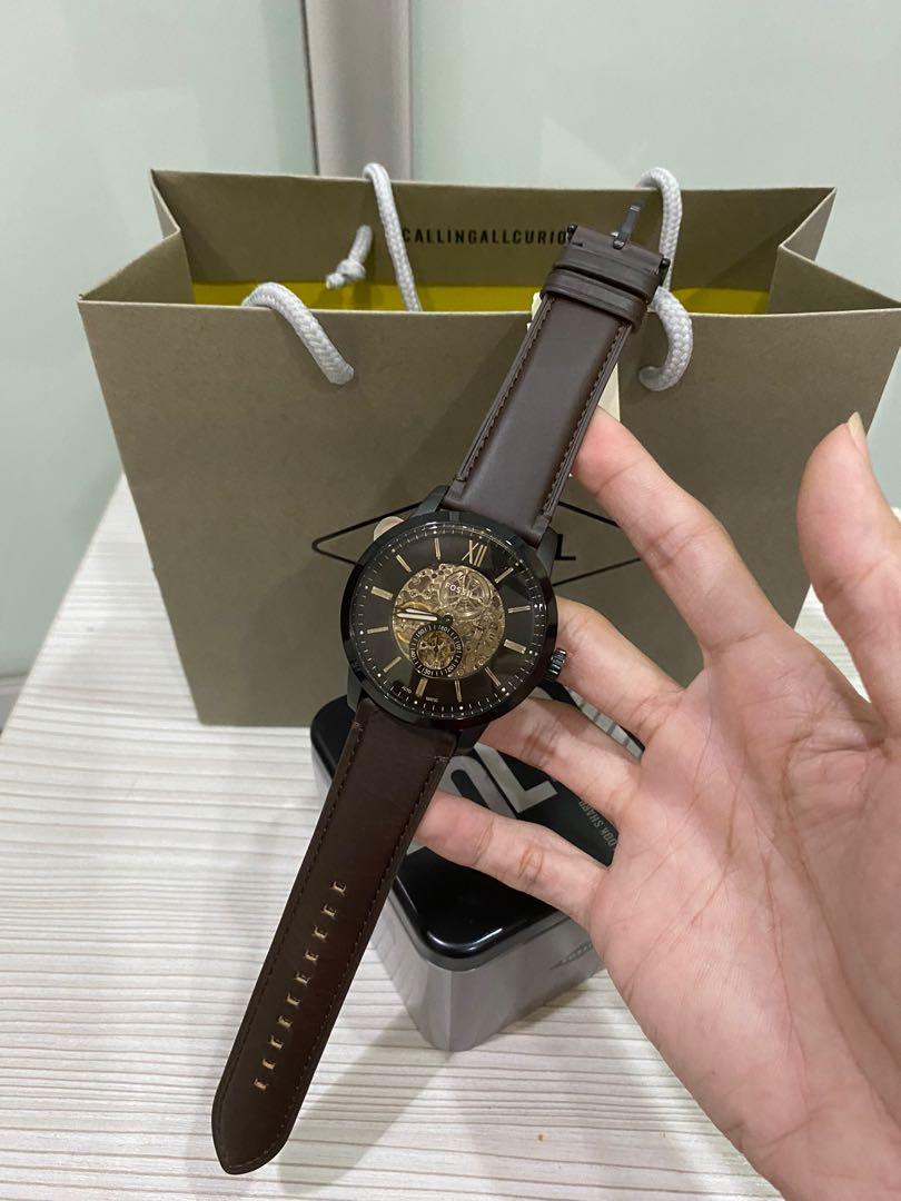 Fossil Original TOWNSMAN AUTOMATIC BROWN LEATHER WATCH ME3155