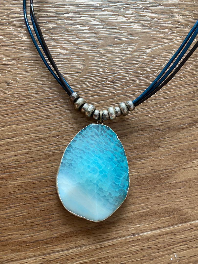 Agate statement necklace clearance