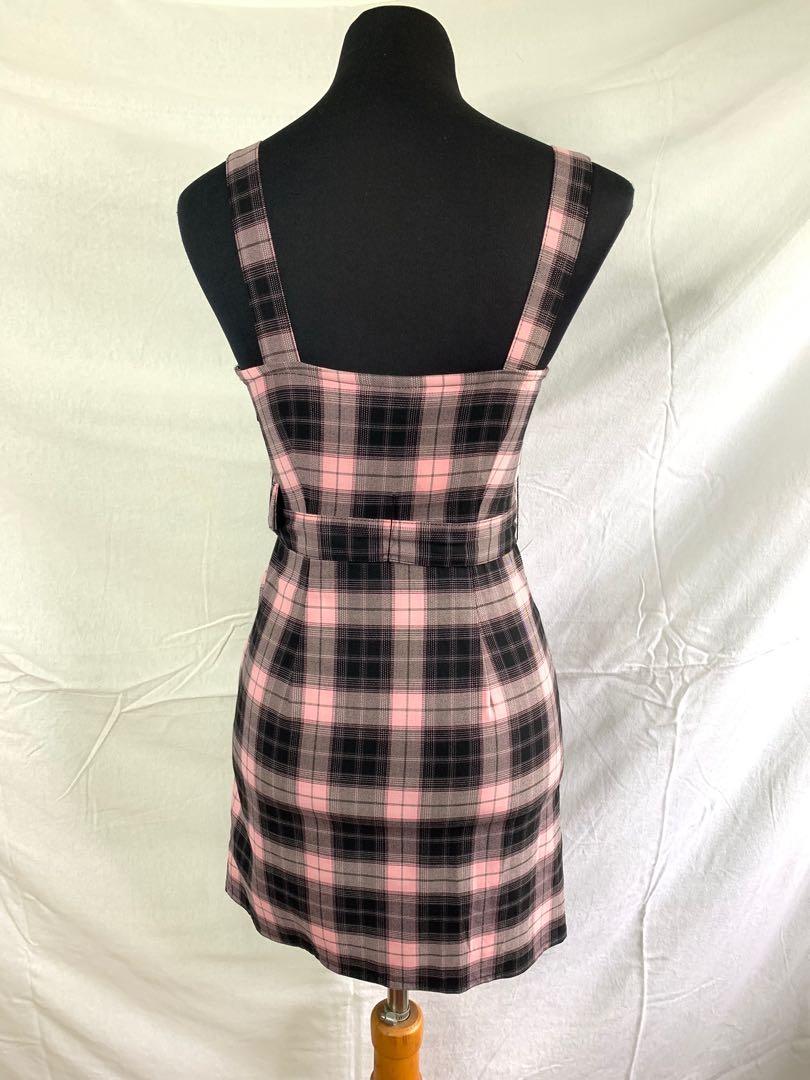 H and hotsell m checkered dress