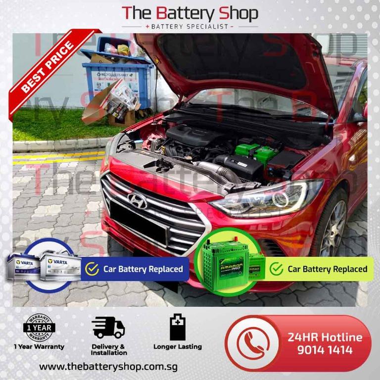 Hyundai Elantra 24hr Car Battery Replacement On Site Service Car Accessories Accessories On Carousell