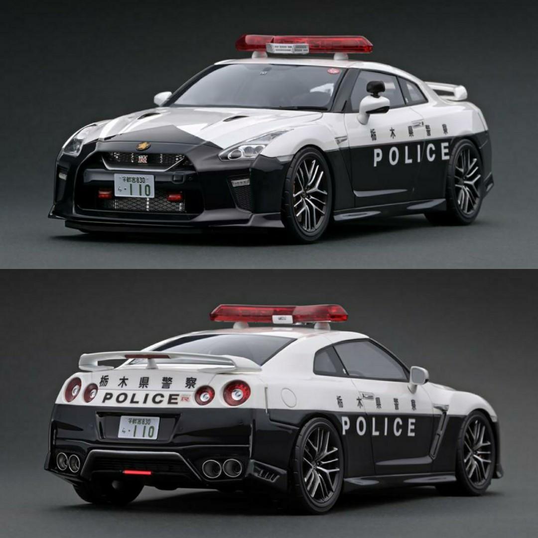 【睡眠時間】超希少 1/18 IG2124 ignition model イグニッションモデル Nissan GT-R (R35) 2018 栃木県警察高速道路交通警察隊 隊員フィギュア付 警視庁 hpi・racing