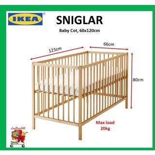 ikea baby cot size
