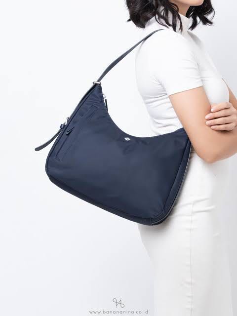 Kate spade ks medium jae nylon shoulder bag navy blue Women s