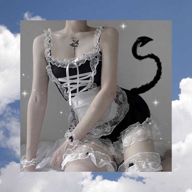Kawaii sexy maid aesthetic dress lingerie  cosplay, Women's Fashion,  Undergarments & Loungewear on Carousell