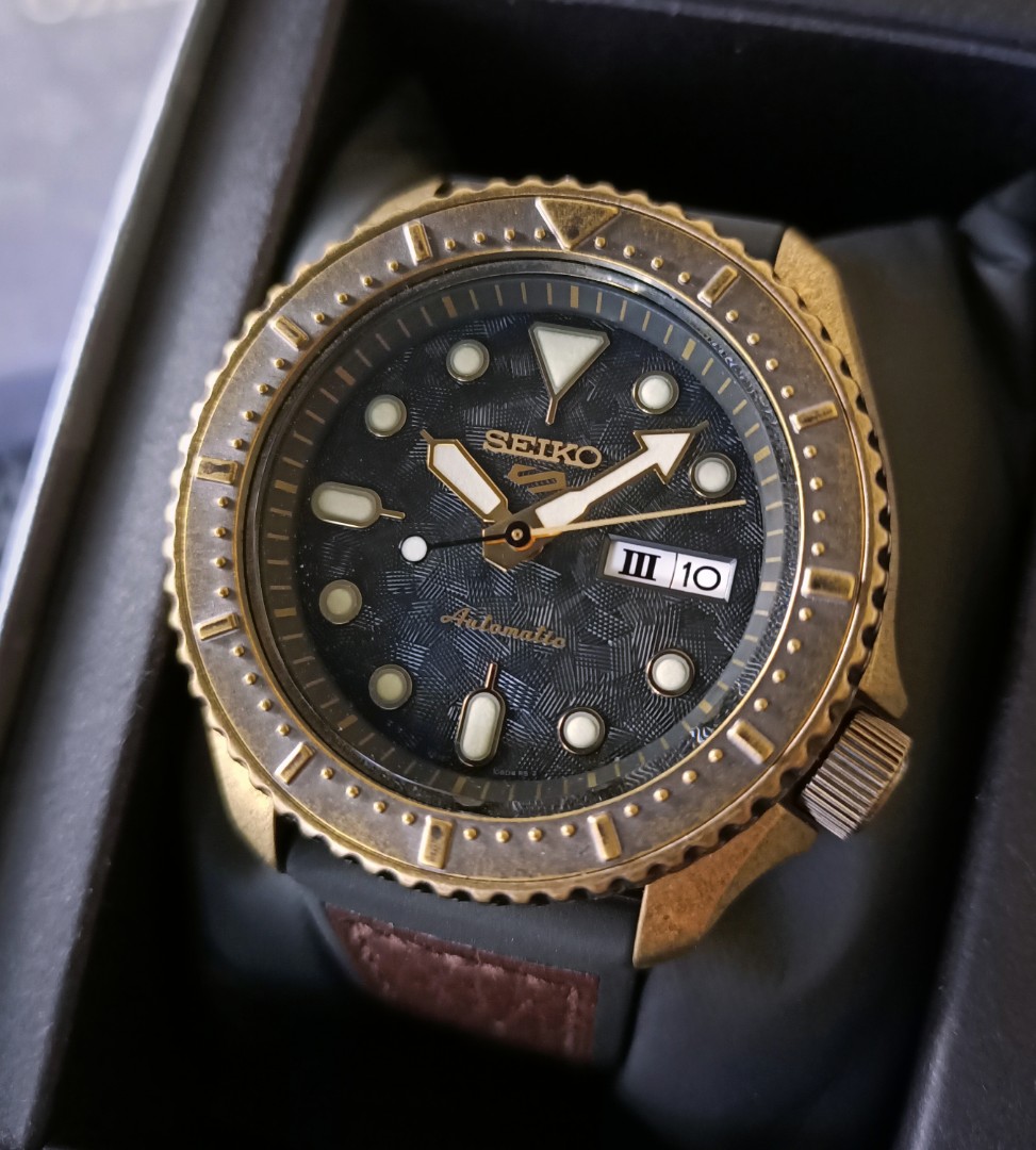 LNIB] Seiko 5 Rustic Bronze 5KX Automatic Sports Watch SRPE80K1, Men's  Fashion, Watches & Accessories, Watches on Carousell