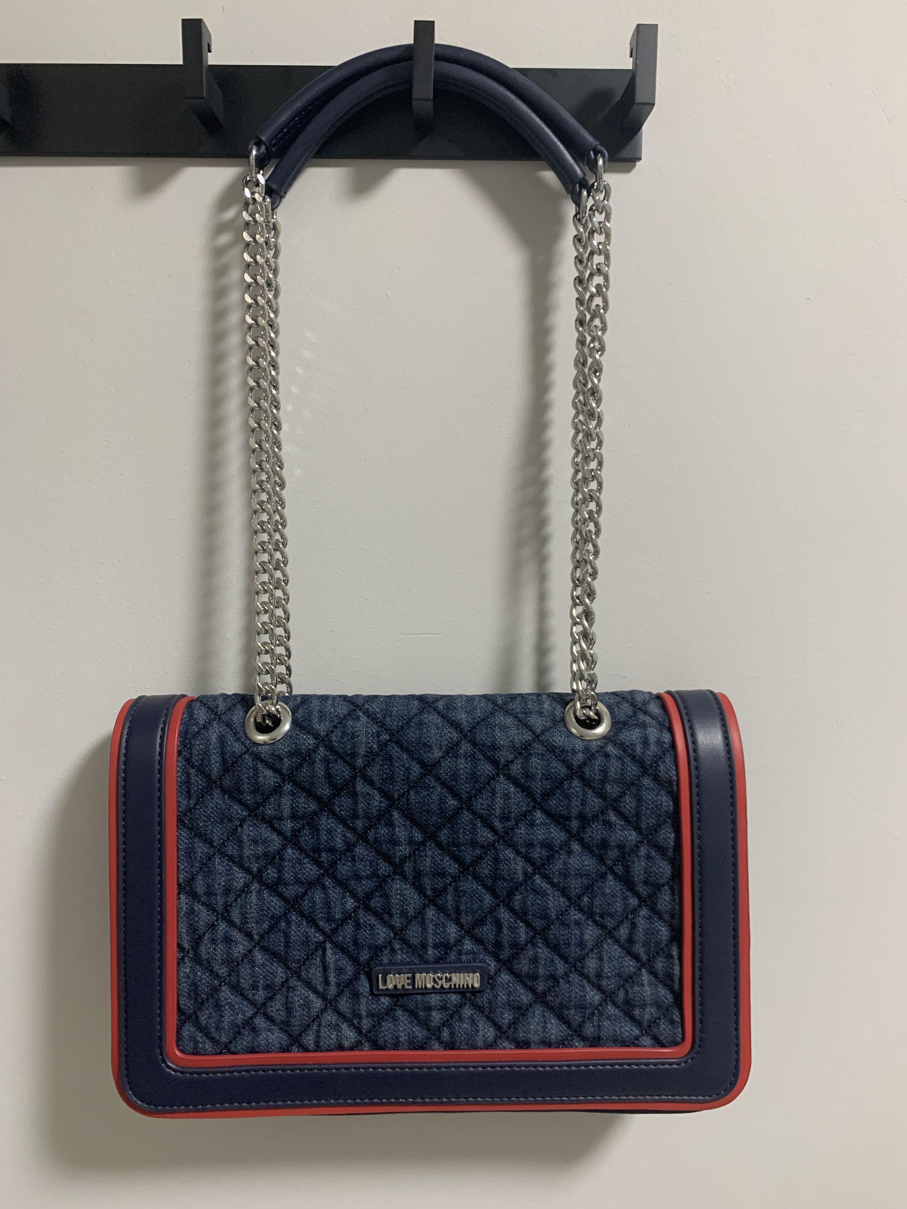 Love moschino denim bag sales