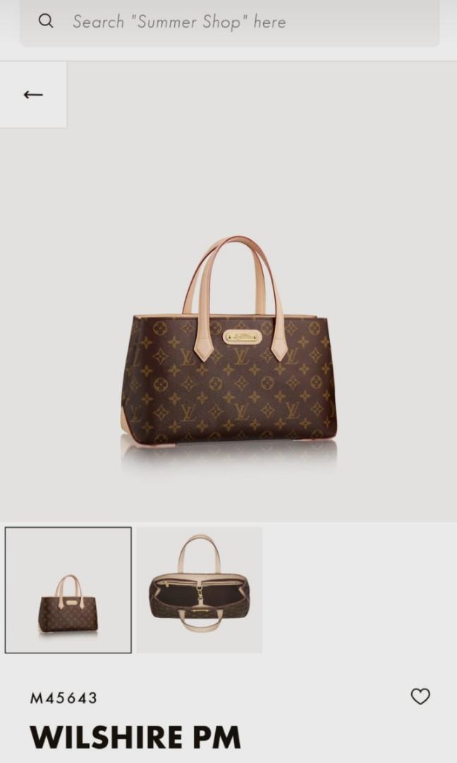 Louis Vuitton Monogram Canvas Wilshire GM, Luxury, Bags & Wallets on  Carousell