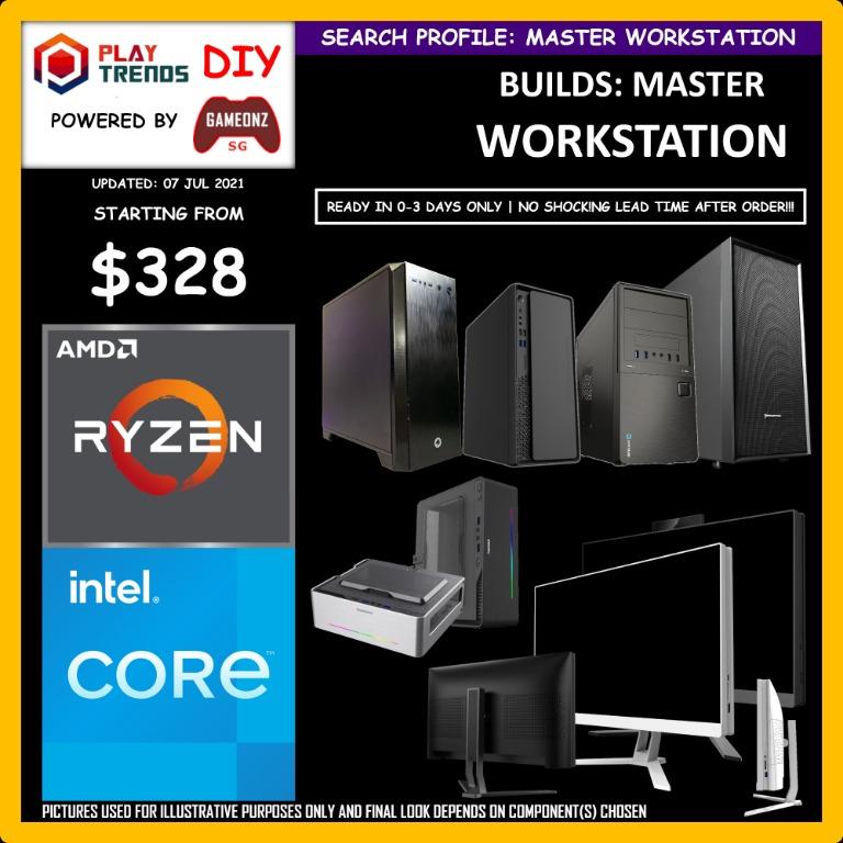 Master Workstation Builds Intel Core I3 I5 I7 Workstation Office Budget