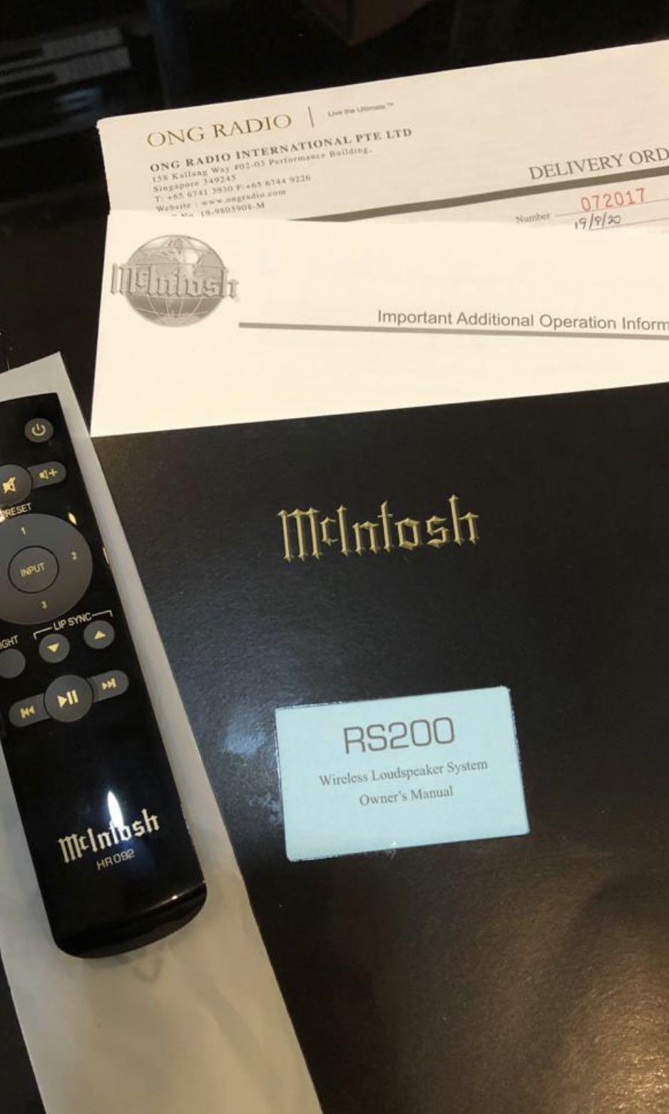 Mcintosh RS200 allinone system , Audio, Soundbars, Speakers