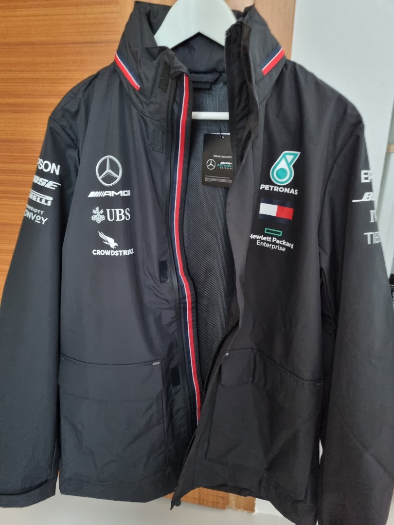 Mercedes AMG Petronas F1 2023 Team Rain Jacket | kumarindustriesagro.com