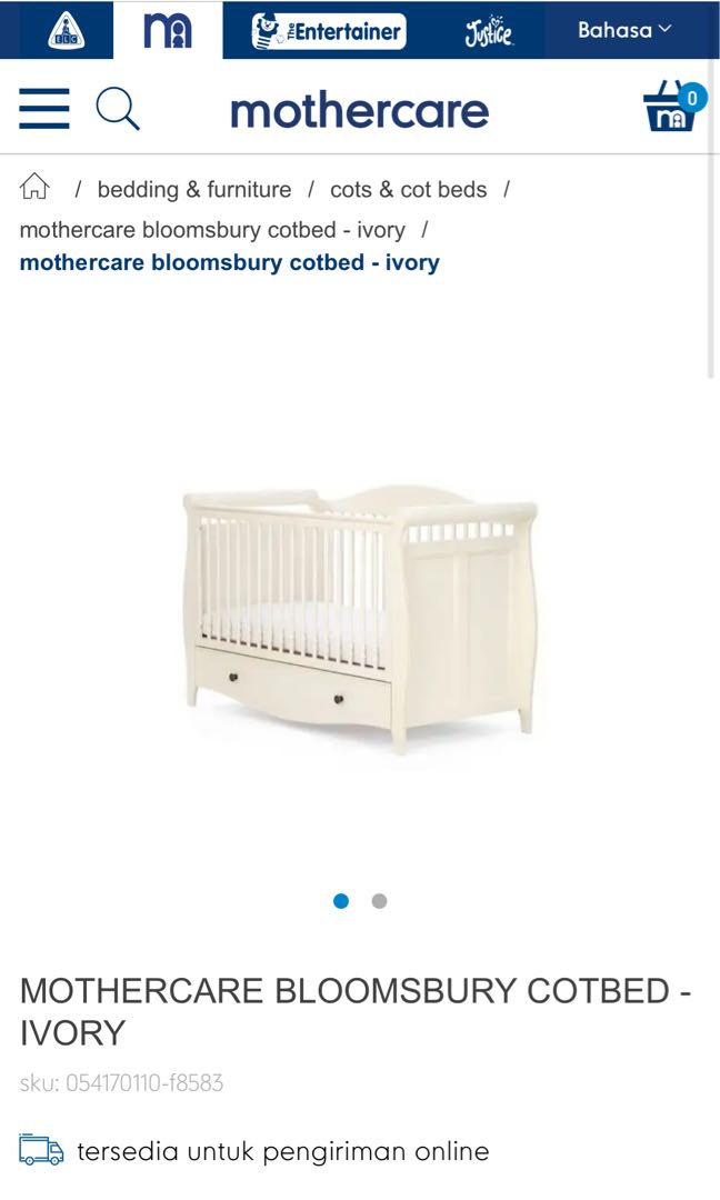 Mothercare Bloomsbury Cot Bed Bayi Anak Ranjang Bayi di Carousell
