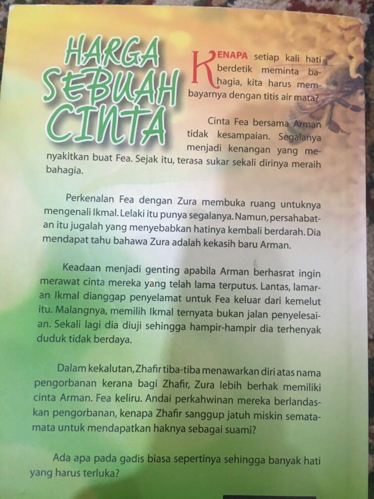 Novel Murah Harga Sebuah Cinta Books Stationery Books On Carousell