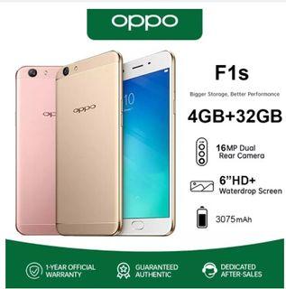Oppo F1s 4GLET 6.0 inches, 4GB RAM+32GB ROM, 16MP+13MP Camera, Android 5.1 3075mAh Battery, Gold,free gift mobile phone Android dual card slot Mobile CellPhone 【Gift mobile phone case tempered film】