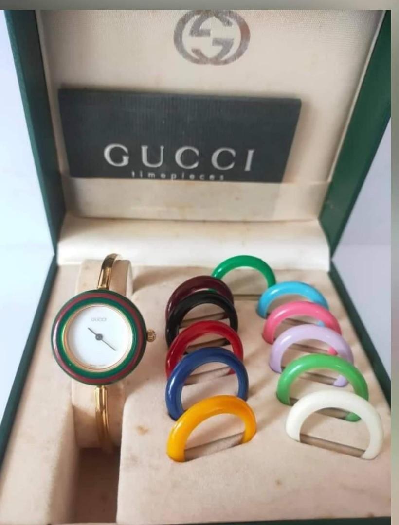 Gucci watch shop with changeable bezels