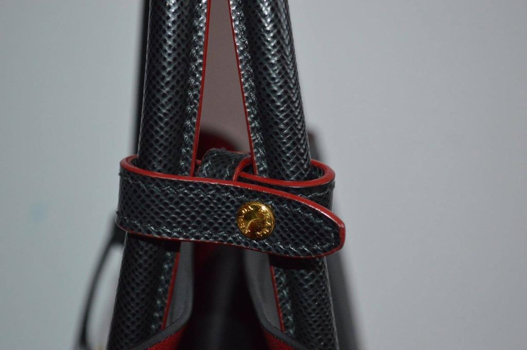 Small Saffiano Leather Double Prada Bag 31*14*23cm 1BG887, Red, One Size