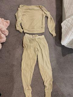 Prettylittlethings Camel Loungewear set