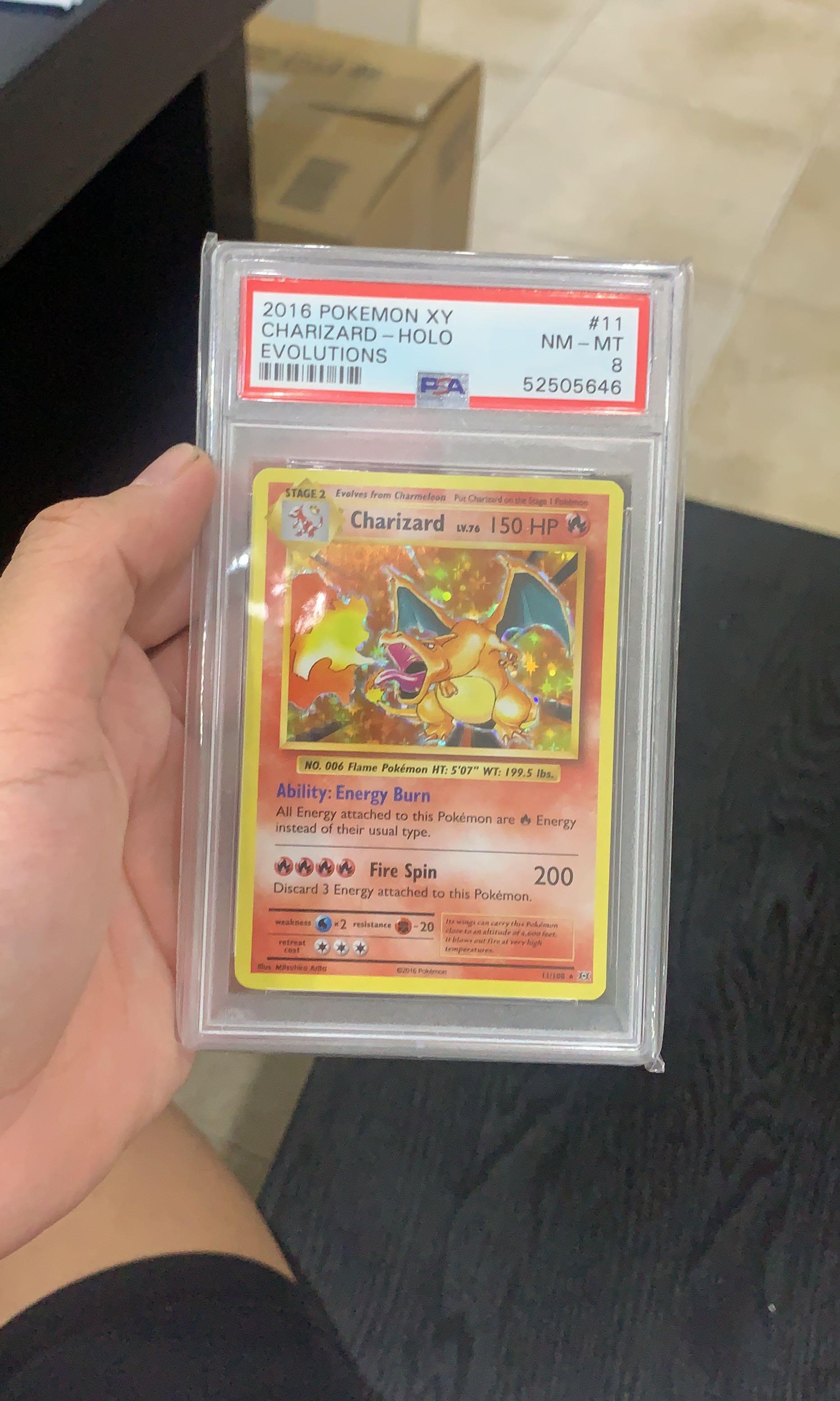 Psa 8 Charizard Holo Xy Evolutions Plus Random Vmax And V Cards Hobbies Toys Toys Games On Carousell