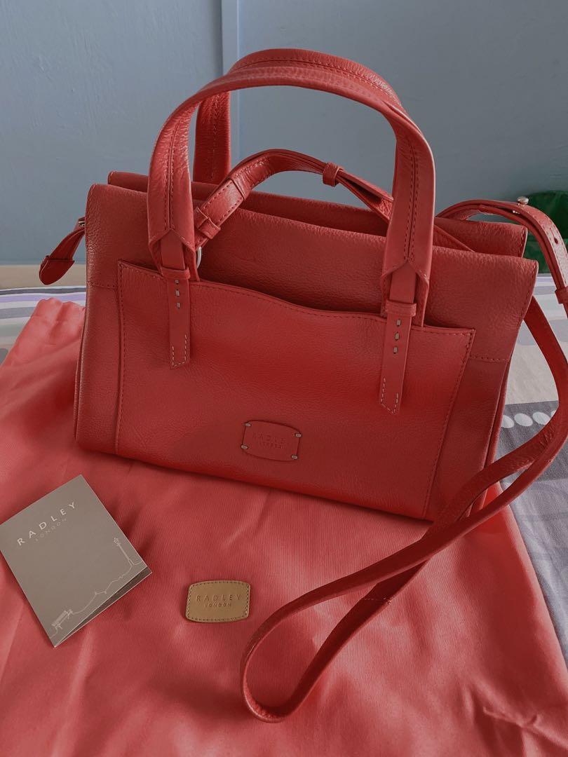 Radley pink leather bag outlet