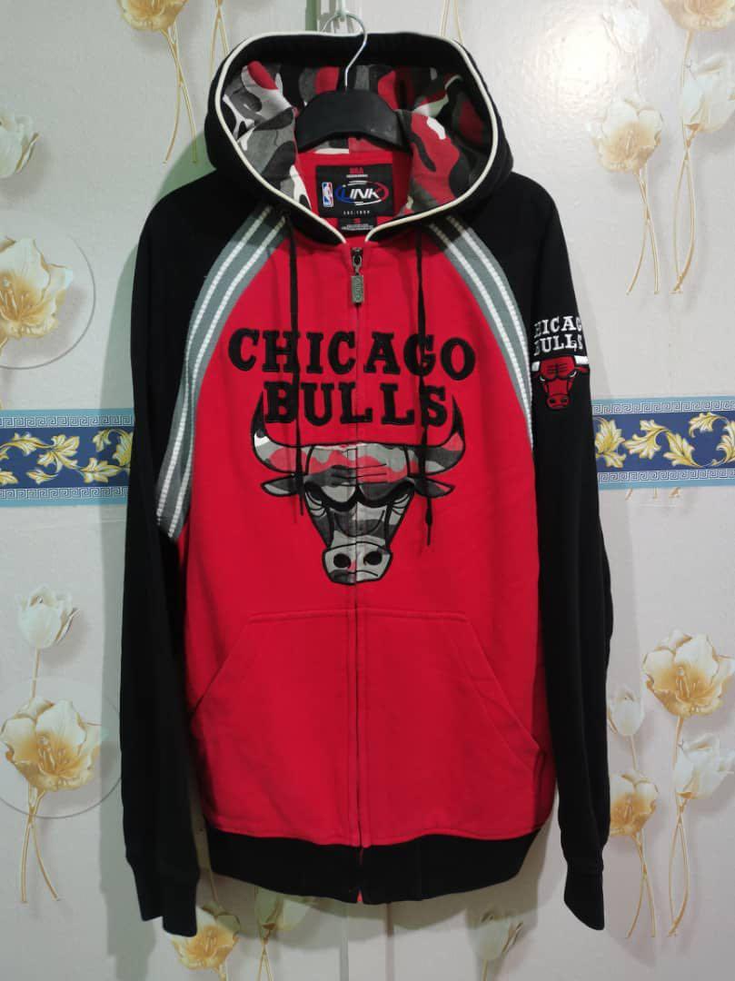 Rare Vintage UNK Hoodie zipper chicago bulls Embroidery