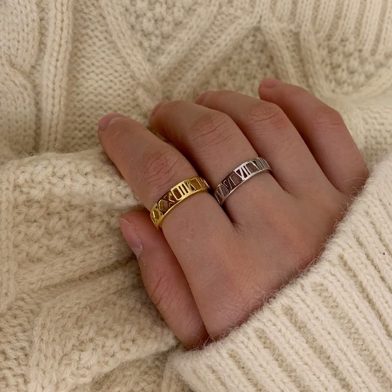 Roman Numeral Ring Women s Fashion Jewelry Organisers Rings