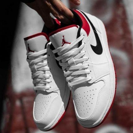 Sales Air Jordan 1 Low White Gym Red Gs Men S Fashion Footwear Sneakers On Carousell