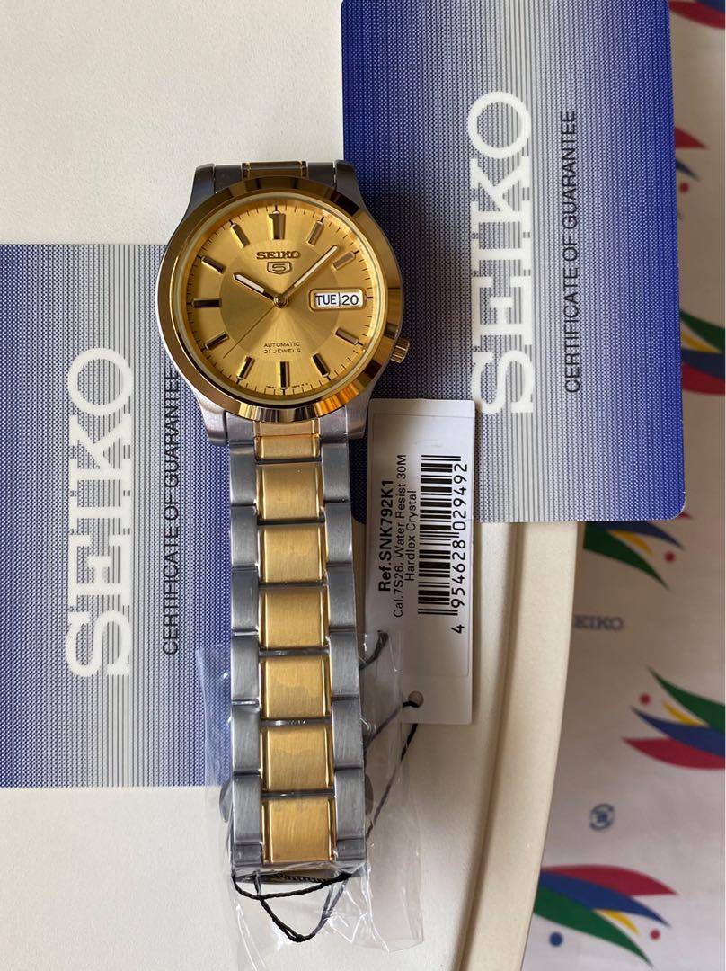 Seiko 5 Two tone SNK792 Men s Automatic Watch SNK792K1 Brand New