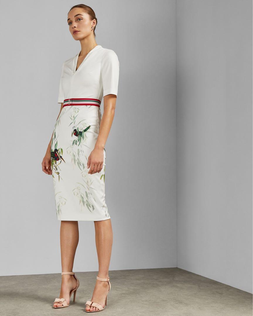 molilo tutti frutti bodycon dress