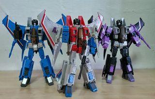 Transformers Takara Masterpiece Seekers ( Thundercracker , Starscream &  Skywarp )