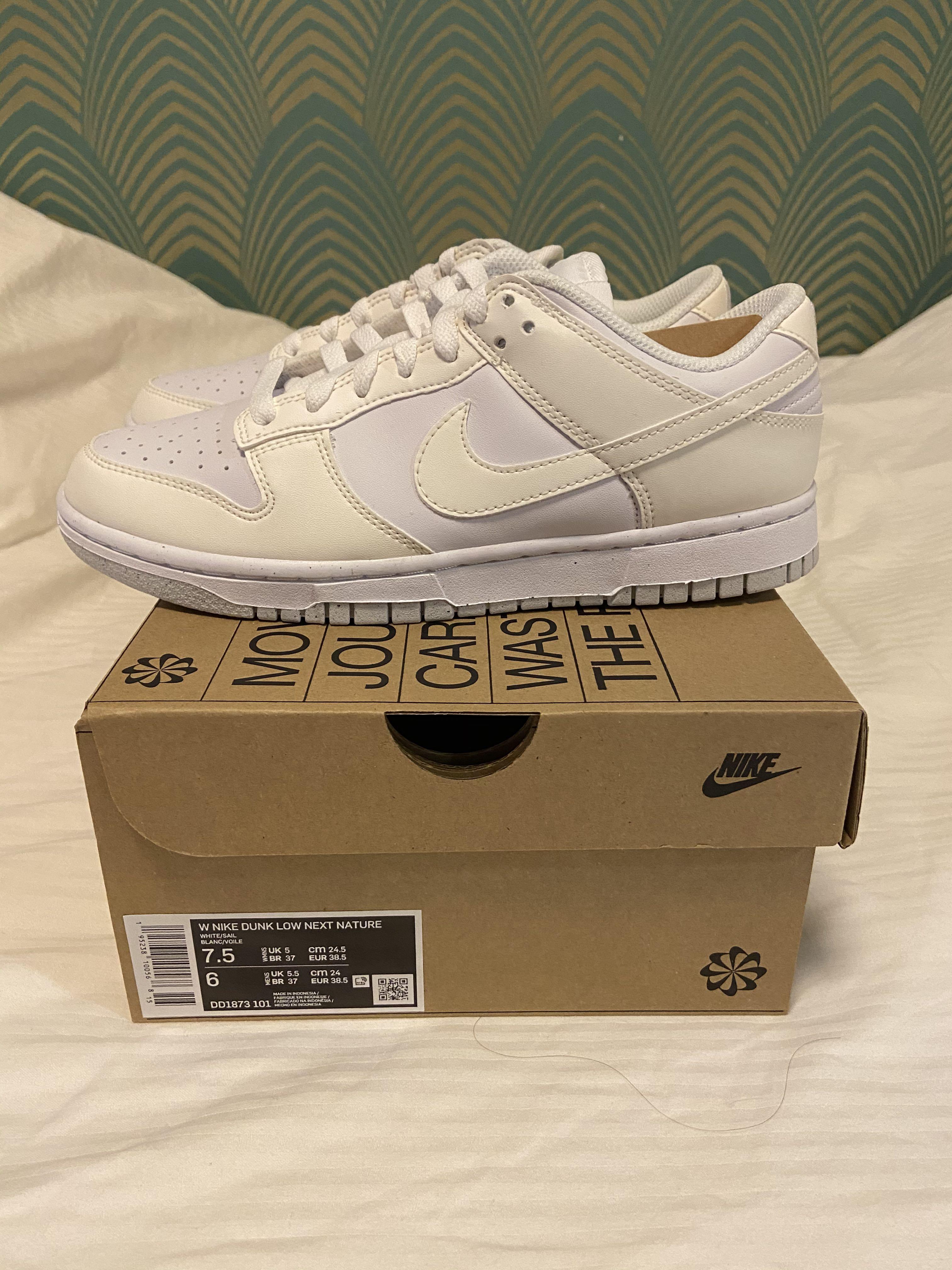 US7.5 (W) nike dunk low next to nature sail, Men's Fashion, Footwear,  Sneakers on Carousell