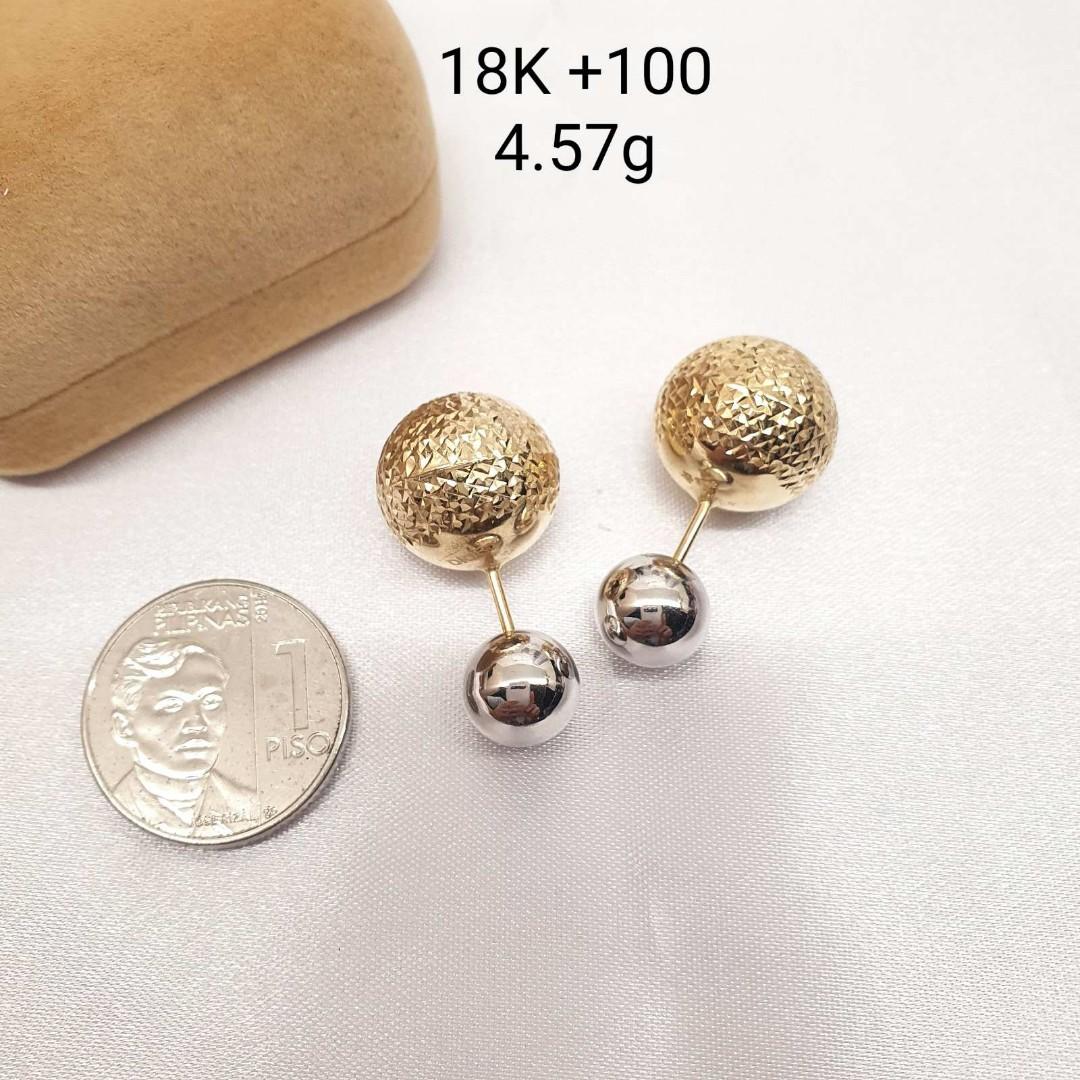 18K Saudi Gold Dior Earrings Two Tone, Women's Fashion, Jewelry &  Organizers, Earrings on Carousell