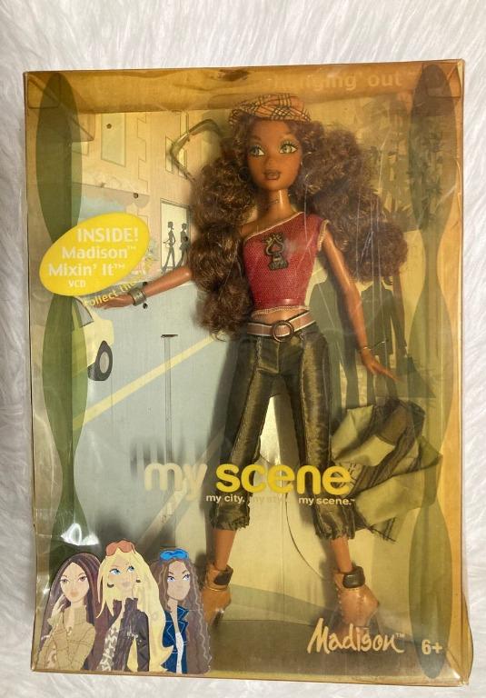 2003 Mattel Barbie My Scene Cafe Hanging Out Madison Doll With Mixin It CD