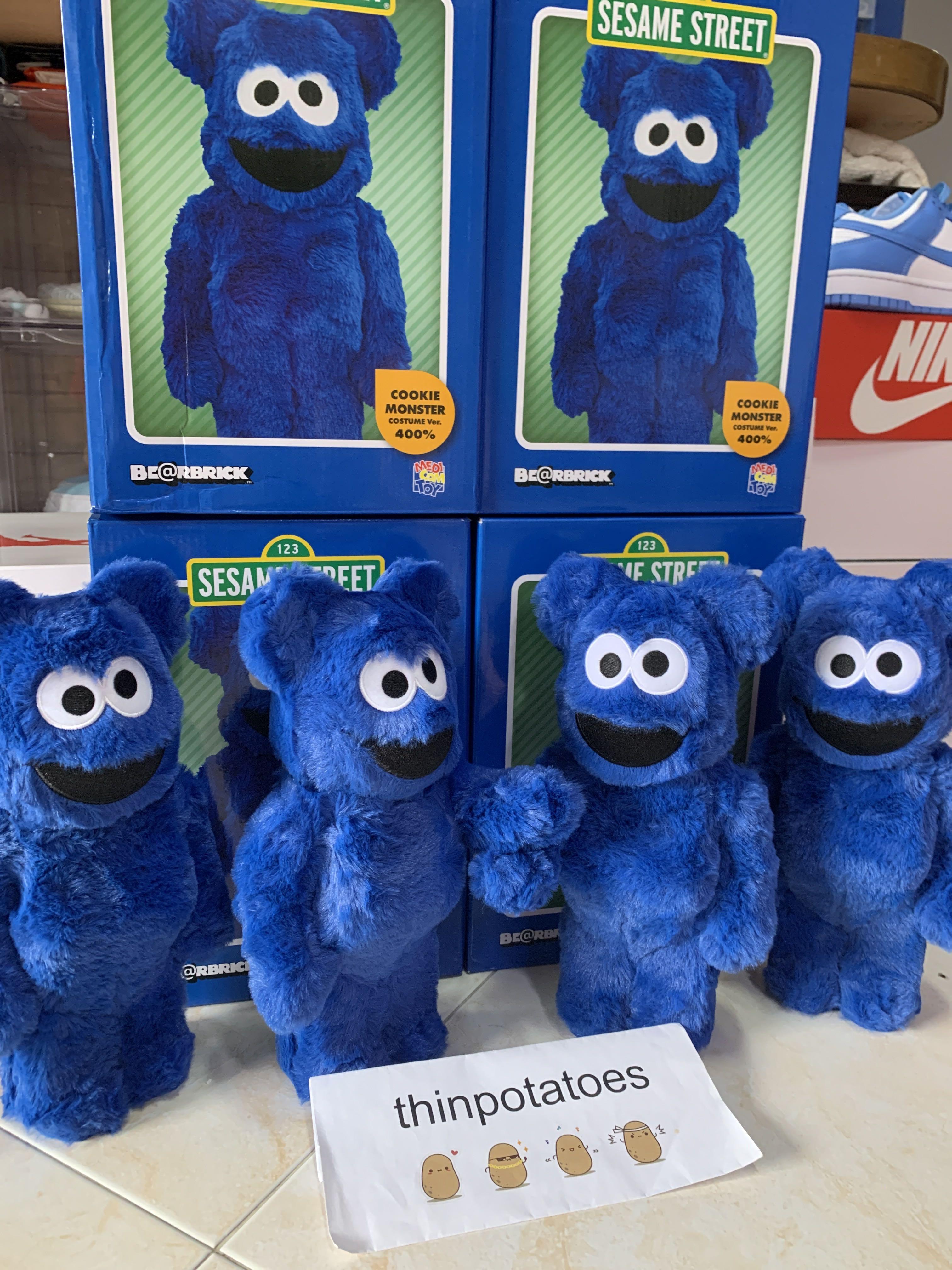 44 SETS 🍪 Bearbrick x Sesame Street Cookie Monster Costume VER. 400%