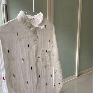 鳳梨小姐古著 日系棉質襯衫洋裝