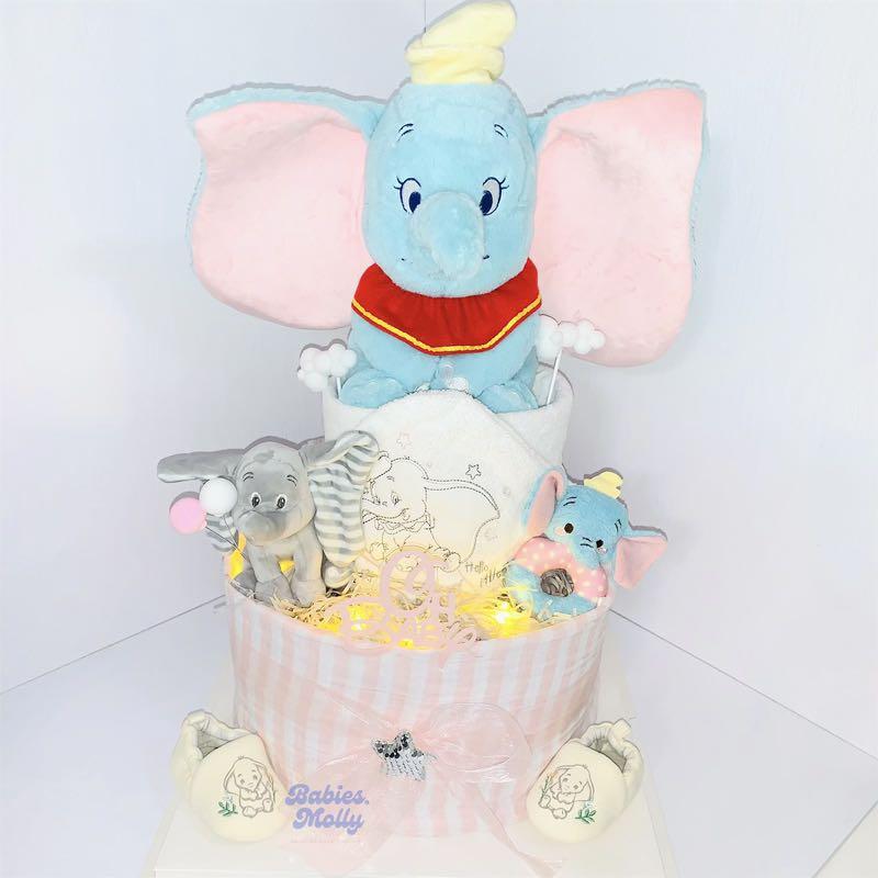 Dumbo diaper cake top