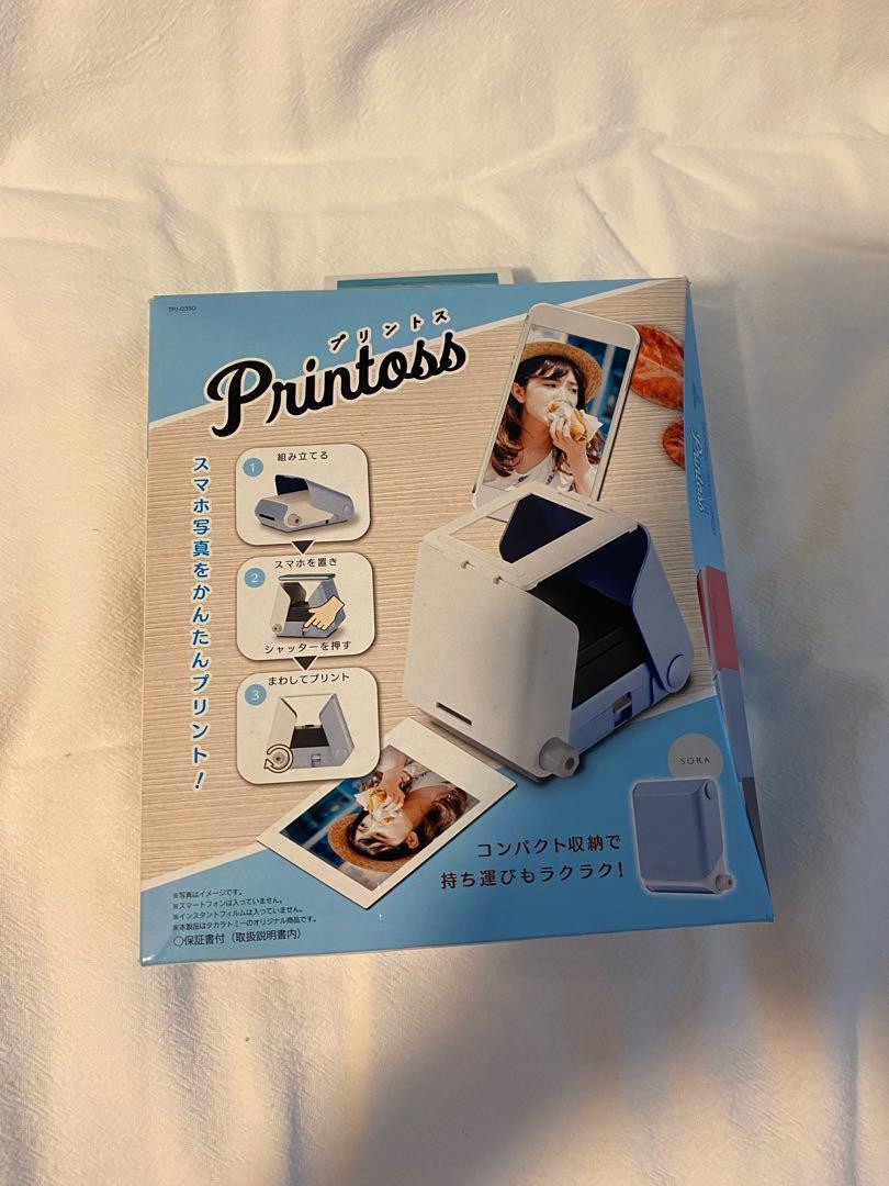 日本printoss 光學原理手機相片打印機sora 天藍色 攝影器材 攝影配件 穩定器 Carousell