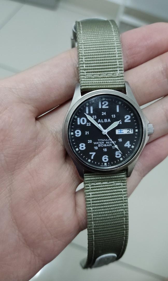Alba Seiko Military Field watch 20 bar titanium APBT 211, Men's Fashion,  Watches & Accessories, Watches on Carousell
