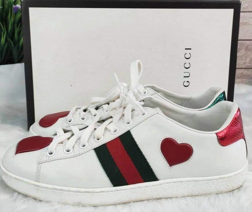 Gucci 2017 Ace Heart Sneakers - White Sneakers, Shoes - GUC189795