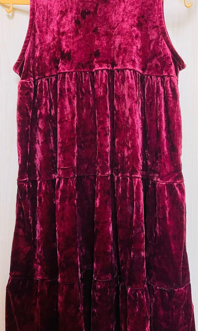Red velvet shop dress kids
