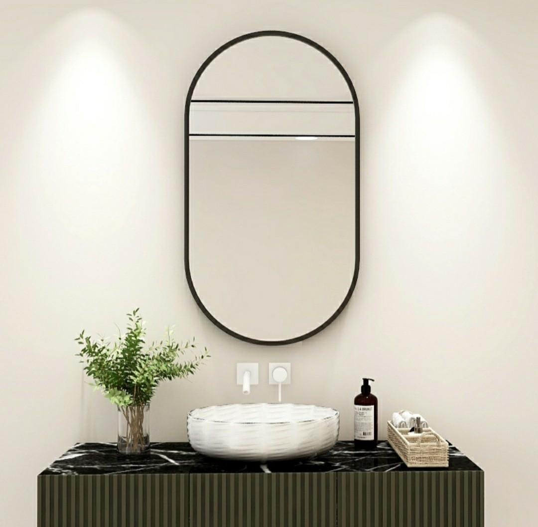 Black Bathroom Toilet Wall Mirror (40x80cm), Furniture  Home Living, Home  Decor, Mirrors on Carousell